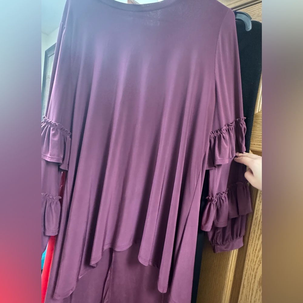 **ON HOLD** for @hawaii15island Zadie B’s Women's Ruffled Sleeve Top - Purple